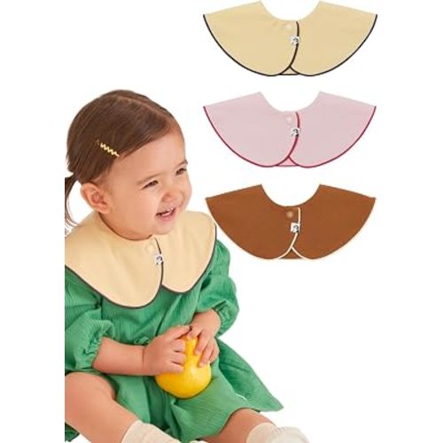 Konny Baby Bib 3/5/7-Pack Set, 360 ° Rotate, Soft and Absorbent Drooling for Toddler Boys Girls Baby Essentials