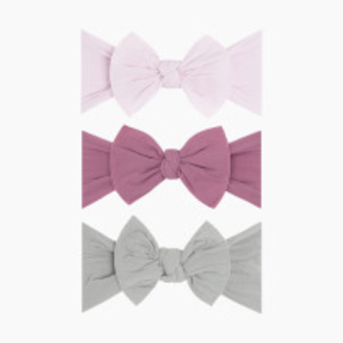 Baby Bling Classic Knot Headband Set (3 pack) - Primrose/Mauve/Grey