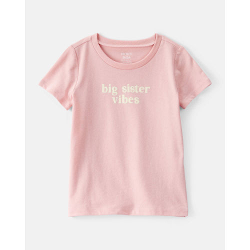 Toddler Girl Big Sister Short-Sleeve Graphic Tee - Pink - Carter's | Carter's