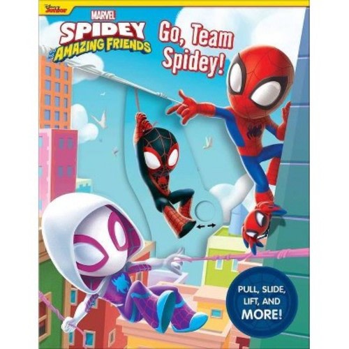 Spidey and His Amazing Friends: Go Team Spidey! Board Book with Flaps and Sliding Pieces