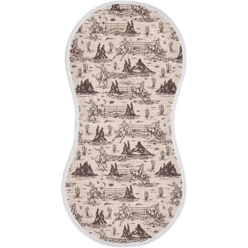 Western Cowboys Baby Muslin Burp Cloths Newborn Towel Set of 1