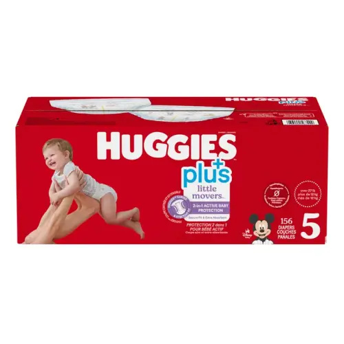 Huggies Little Movers Plus Diapers, Sizes 3 - 7 | Costco