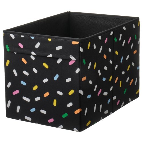SKÅJARE Box - black/sprinkles 10 ¼x14 ½x10 ¼ "