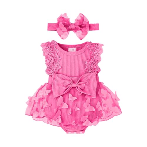 FOCICI Baby Girl Summer Clothes Cute Newborn Girl Outfits Sleeveless Lace One Piece Romper + Headband 2pcs set 0-12 Months