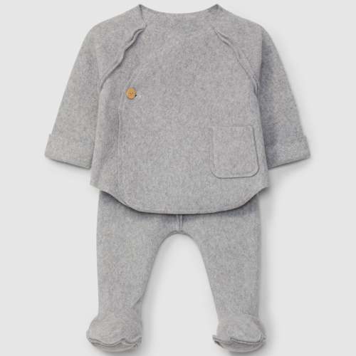 Snug - Organic Cotton Polar Fleece Set - Grey