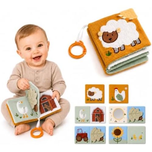 Baby Books Toys, Crinkle Books for Babies Touch and Feel Cloth