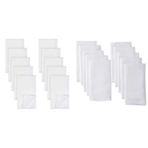 Gerber Unisex Baby Boys Girls Birdseye Flatfold Cloth Diapers Multipack White 10 Pack & Unisex Baby Boys Girls Birdseye Prefold Cloth Diapers Multipack White 3-Ply 10 Pack