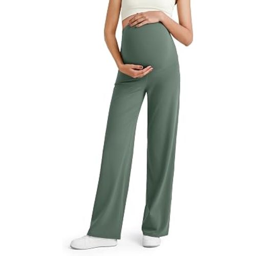 G4Free BareFeel Maternity Yoga Pants Pregnancy Slacks Over the Belly