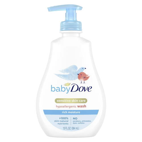 Baby Dove Rich Moisture Hypoallergnic Wash Newborn Sensitive Skin, 13 oz