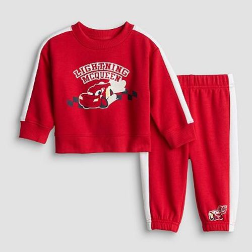 Baby Boy Jumping Beans® Disney / Pixar's Cars Lightning McQueen Pieced French Terry 2-Piece Top & Jogger Pants Set 12M