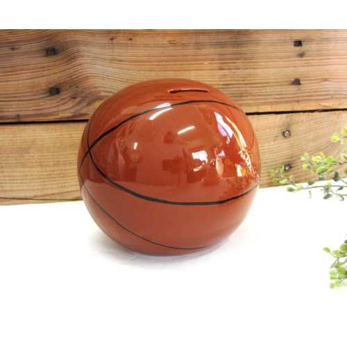 Vintage Ceramic Basketball Shaped Bank: Sports Themed Decor