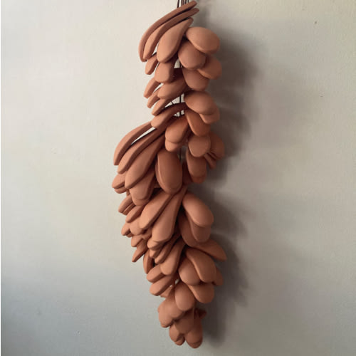 Terracotta ceramic wall hanging, Ceramic wall hanging, Ceramic wall decor, Ceramic tile wall hanging, Wabi Sabi terracotta tile wall art