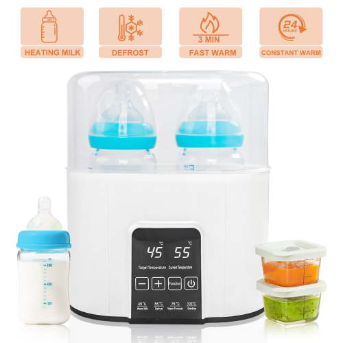 Baby Bottle Warmer for Breastmilk, Bottle Warmers for all Bottles, Breastmilk Defrost & Food Heater, Calentador de Biberones, Milk Warmer for Baby, BPA-Free/LCD Display