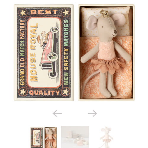 Princess mouse, Little sister in matchbox - Maileg USA