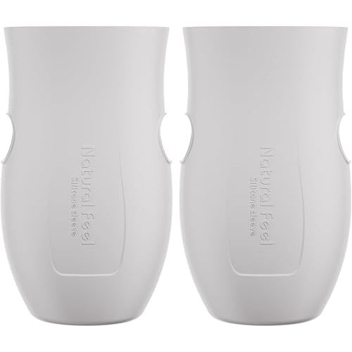 Gulicola Glass Baby Bottle Silicone Sleeves, White, 8 oz - 2pks