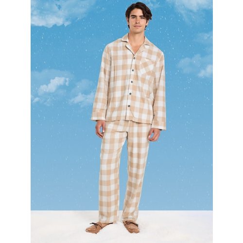 Plaid Flannel Pajama Set for Men