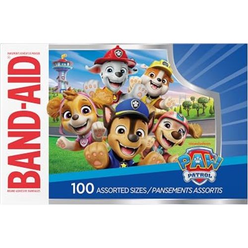 BAND-AID Brand Adhesive Bandages, Nickelodeon Paw Patrol, Assorted, 100 Ct