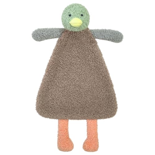 Baby Mallard Duck Soft Stuffed Animal Security Blanket, Plush Green Duck Character Lovey Blanket, Baby Shower/Nursery Gift, Newborn Infant Toddler Snuggle Blankie for Boys Girls, 16 Inches