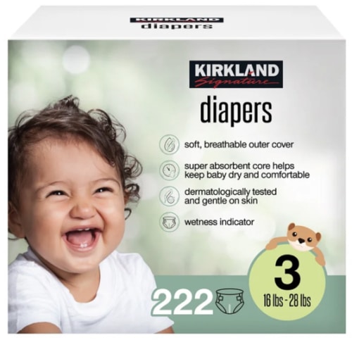 Kirkland Signature Diaper Size 3, 222-count | Costco