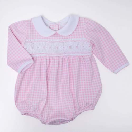 Mini Checks Smocked Bubble