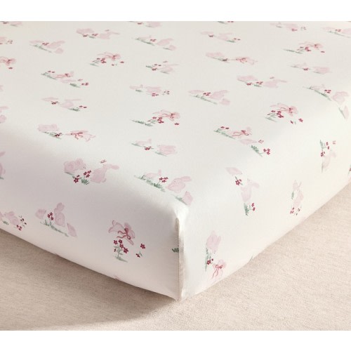 Luxe Critter Organic Cotton Crib Fitted Sheet