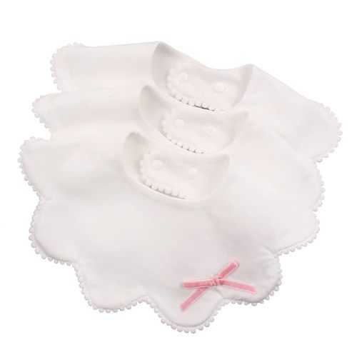 3 PCS Flower Baby Bibs Infant Burp Clothes for Baby Girls Saliva Towel Cotton Infant Toddler Girls Bibs(3 PCS -B)