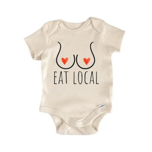 Eat Local Breastfed Milk - Baby Boy Girl Clothes Infant Onesie® Funny Cute Newborn GS1 Multicolor 0-3M