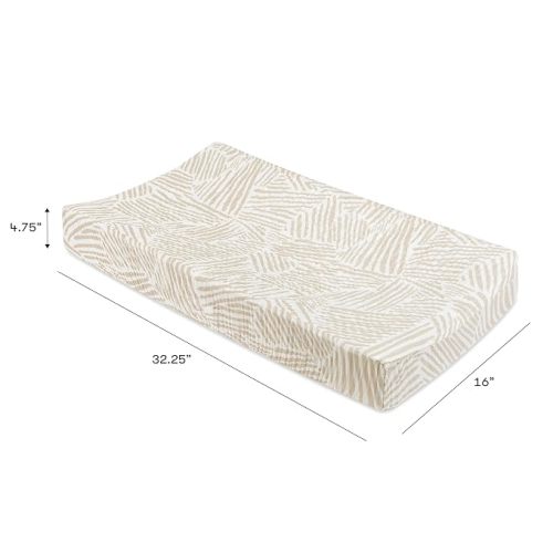 Babyletto 100% Quilted Organic Cotton Changing Pad Cover in Oat Stripe