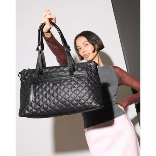 Metro Utility Quilted Backpack in Black | MZ Wallace