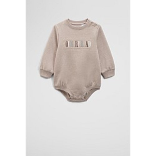 Mushroom Marle Organically Grown Cotton Logo Oversized Long Sleeve Bodysuit - Jumpsuits & Bodysuits | Country Road