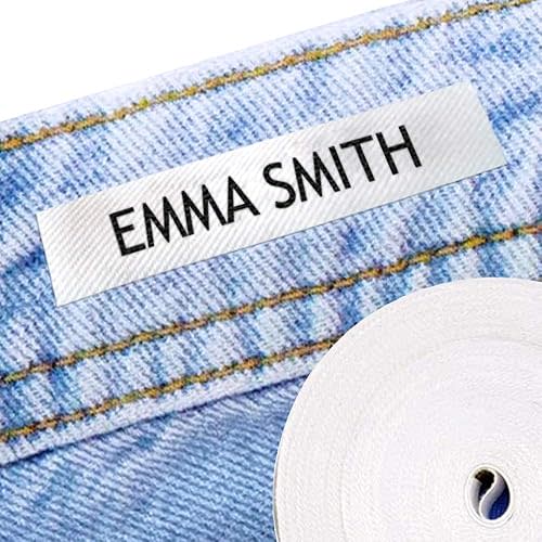 100 Iron-On Name Tags for Clothes: Customizable Fabric Labels, Safe for Kids' School Uniforms, Baby Clothing