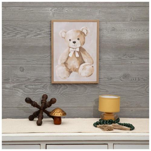 Brown Teddy Bear Wood Wall Decor