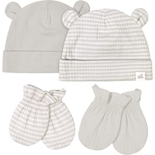 Just Born baby-girls 4-piece Caps & Mittens SetMittens