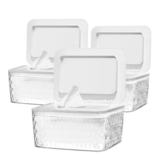 Wipes Dispenser Seal-Designed Wipe Dispenser Holder Wipes Case Box for Bathroom Keep Wipes Fresh, Dust-Proof & Non-Slip