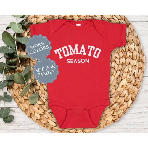 tomato bodysuit for baby announcement pregnancy reveal baby shower gift for gardener vegetable gardening bodysuit farm baby outfit