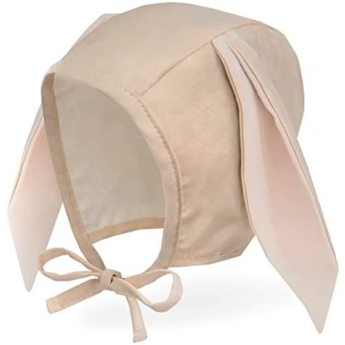 JELLYTREE Baby Hat Bonnet Muslin Lined Bear Bunny Easter Hat Cotton Toddler Fashion Neutral Infant Beanie Cap, 6m 12m 3yr