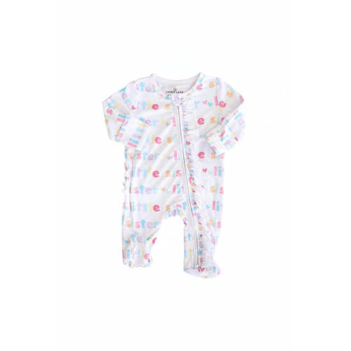 Little Sister Ruffle Zipper Footie