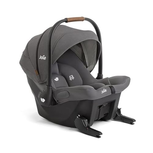 Joie Baby, Mint Latch Baseless Infant Car Seat  Lightweight, Built-in Rigid Lower Anchor Attachments and Side-Impact Protection  No Base Installation Required, Travel-Friendly Design (Thunder)
