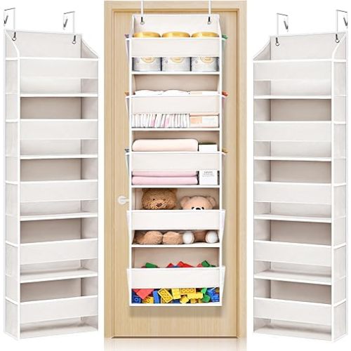ULG 2 Pack 5-tier Over the Door Organizer Beige
