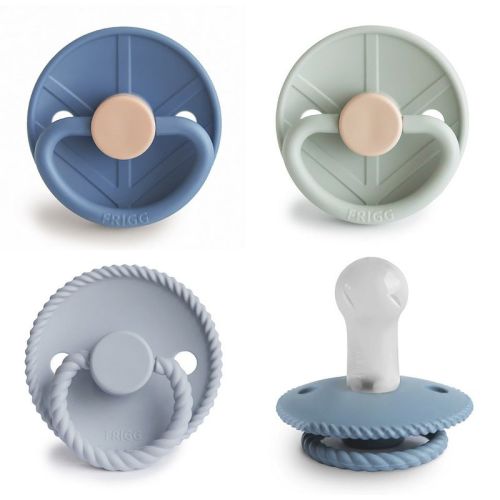 FRIGG Silicone Pacifier 4-Pack Skyline Serenity 6-18 months