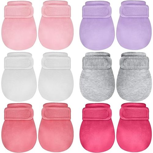 Adjustable Baby Mittens No Scratch Newborn Cotton Breathable Gloves Warm Baby Mitts for Boys Kids