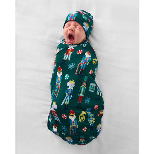 Nutcracker March Swaddle & Hat Set | Little Sleepies