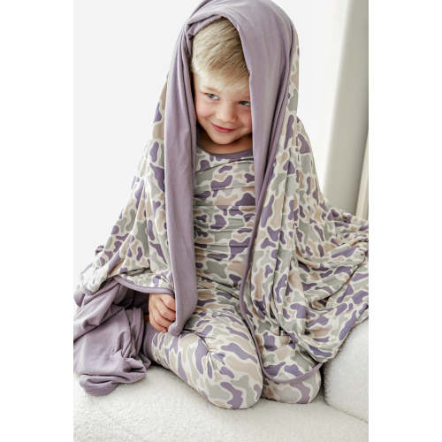 Double Sided Bamboo Kids Blanket in Camo Cutie | Caden Lane