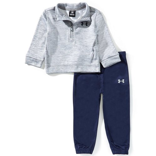 Under Armour Baby Boys Long-Sleeve 1/4-Zip Fleece Pullover & Matching Fleece Jogger Pants Set