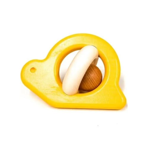 Wooden Snail Baby Rattle
