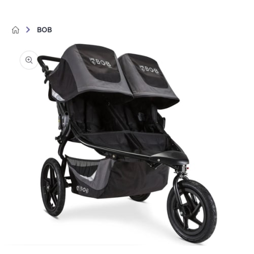 BOB Gear Revolution Flex 3.0 Duallie Jogging Stroller, Double Stroller, Graphite Black - Walmart.com