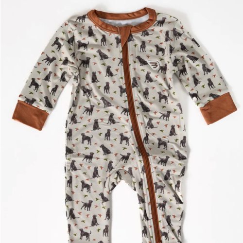 Ducks and Dogs Baby Zip Up | Outdoor Infant Gift | BURLEBO