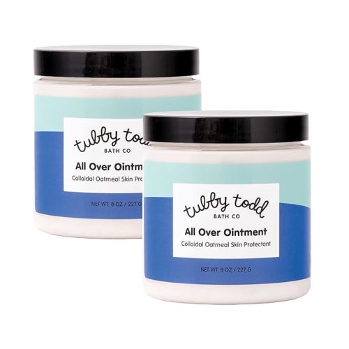TUBBY TODD All Over Ointment Baby Eczema Cream, Everyday Multi-Purpose Baby Skin Relief Cream, Sensitive and Dry Skin, Rash & Irritation - Steroid & Gluten Free, Fragrance-Free, 8 oz, 2 Pack