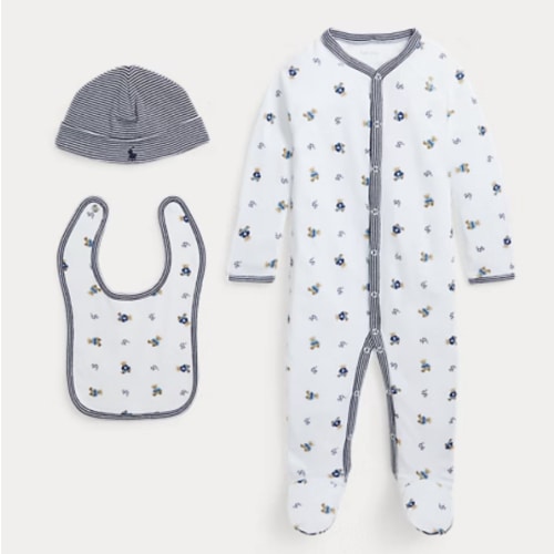 Polo Bear Cotton 3-Piece Gift Set 3 Months