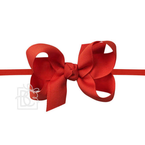 Headband Grosgrain Bow Medium - Red | The Little Lane Shop